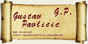 Gustav Pavličić vizit kartica